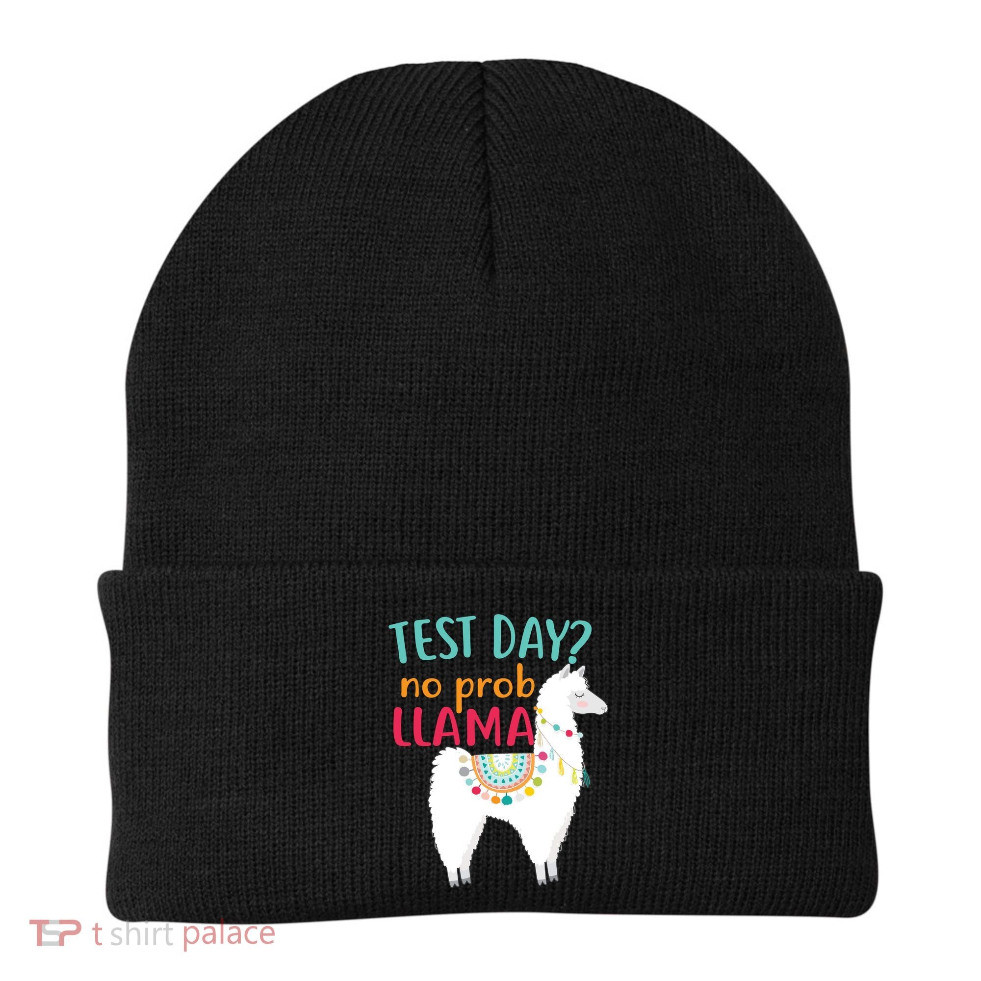 No Probllama Rock The Test Funny Beanie