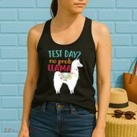 No Probllama Rock The Test Funny Women's Tank Top thumb 2