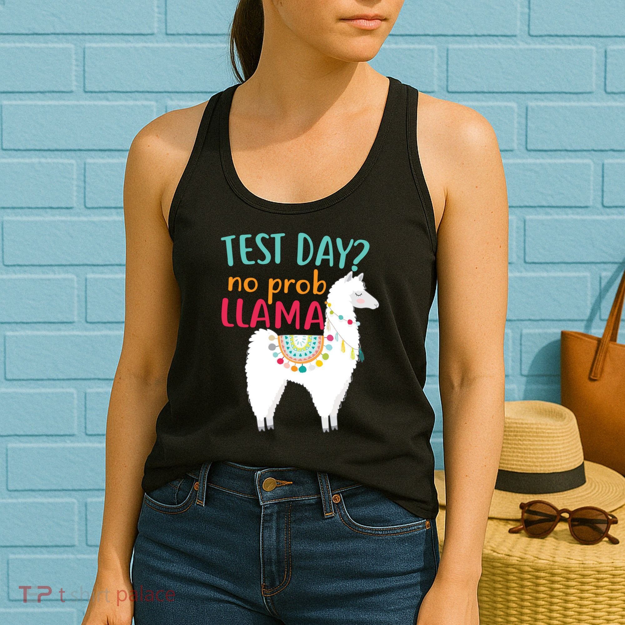 No Probllama Rock The Test Funny Women's Tank Top