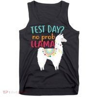 No Probllama Rock The Test Funny Tank Top thumb 0