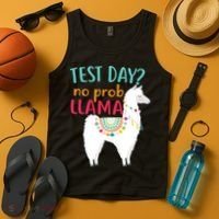 No Probllama Rock The Test Funny Tank Top thumb 4