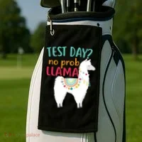 No Probllama Rock The Test Funny Golf Towel thumb 2