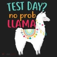 No Probllama Rock The Test Funny Golf Towel thumb 3