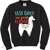 No Probllama Rock The Test Funny Kids Sweatshirt thumb 0