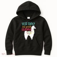 No Probllama Rock The Test Funny Kids Hoodie thumb 0