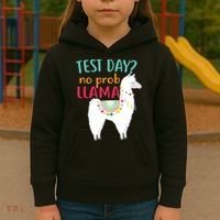 No Probllama Rock The Test Funny Kids Hoodie thumb 3