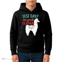 No Probllama Rock The Test Funny Kids Hoodie thumb 4