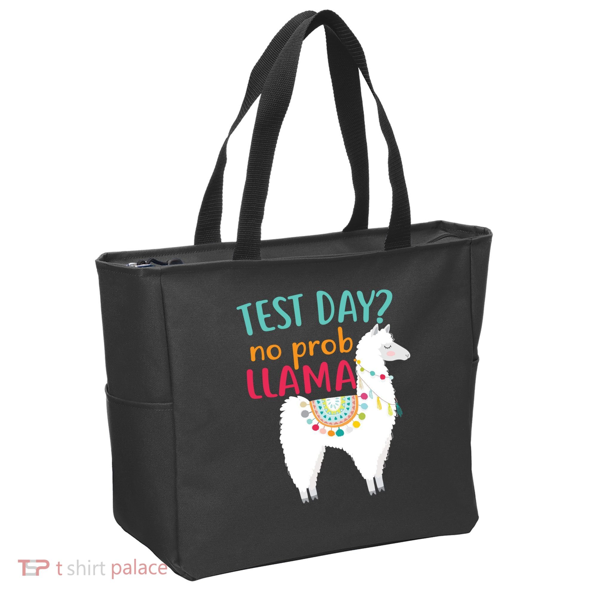 No Probllama Rock The Test Funny Tote Bag