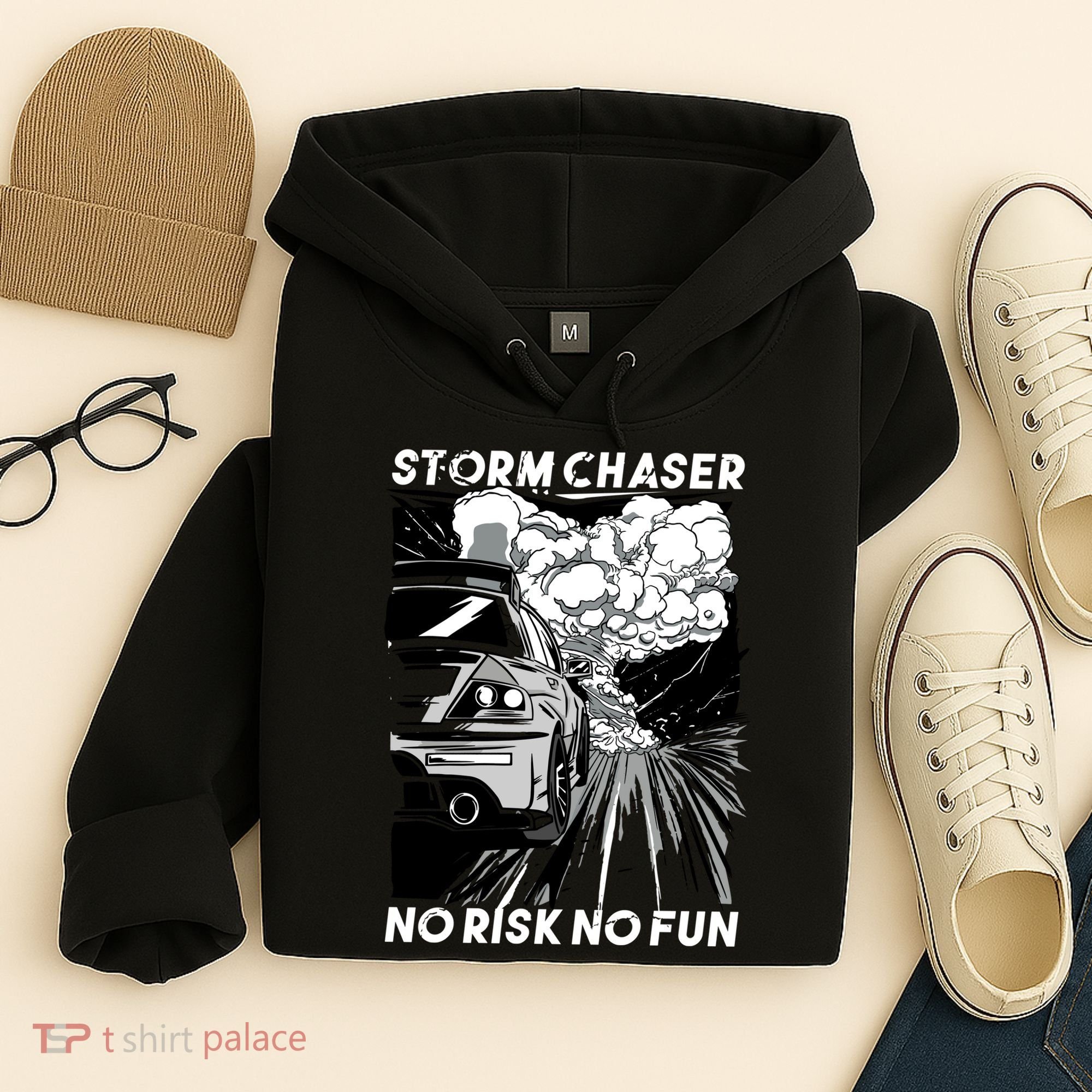 No Risk No Fun Car Racing Hoodie