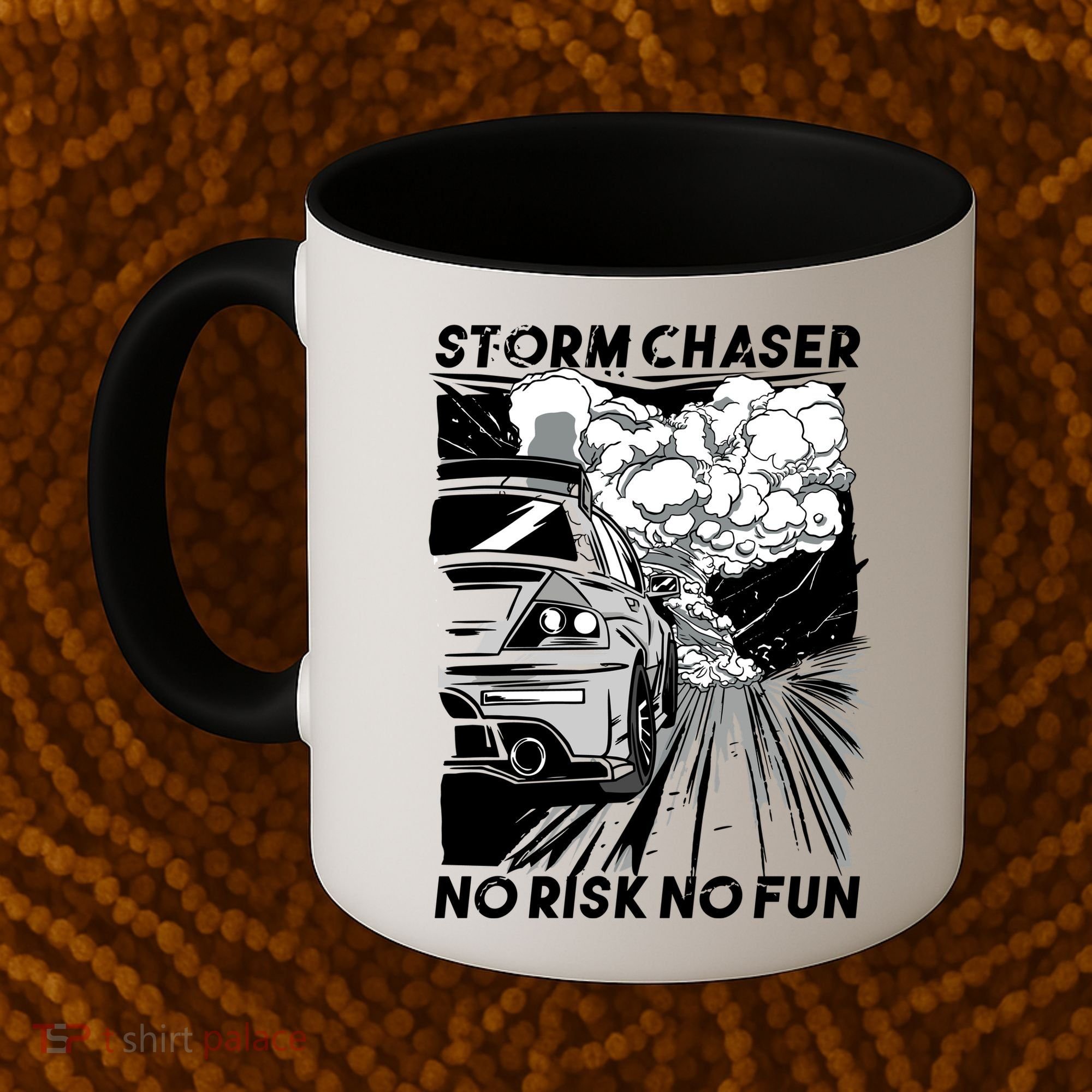No Risk No Fun Car Racing Coffee Mug