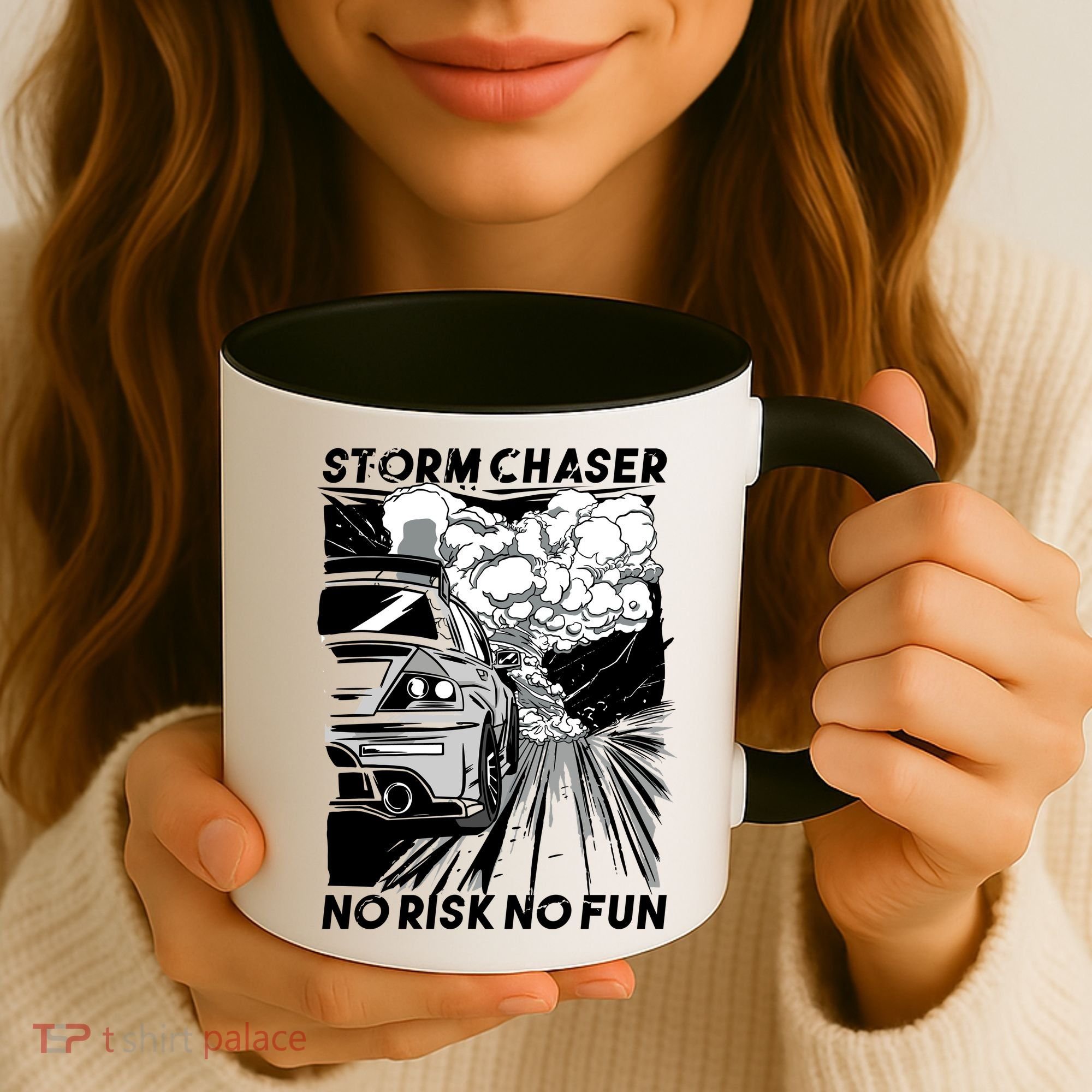 No Risk No Fun Car Racing Coffee Mug