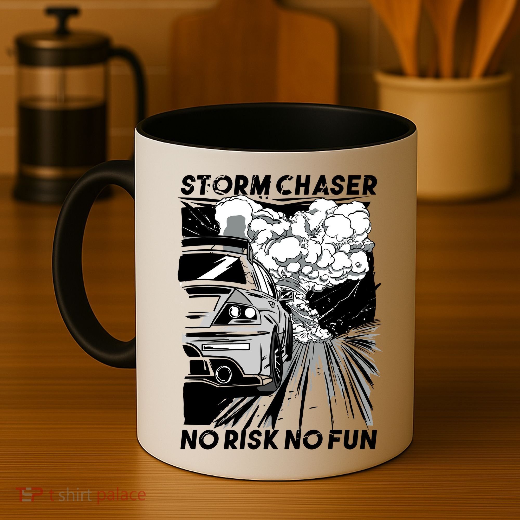 No Risk No Fun Car Racing Coffee Mug