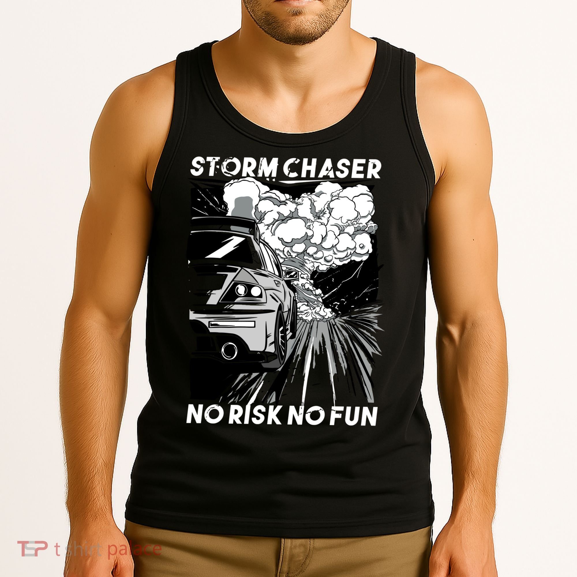 No Risk No Fun Car Racing Tank Top