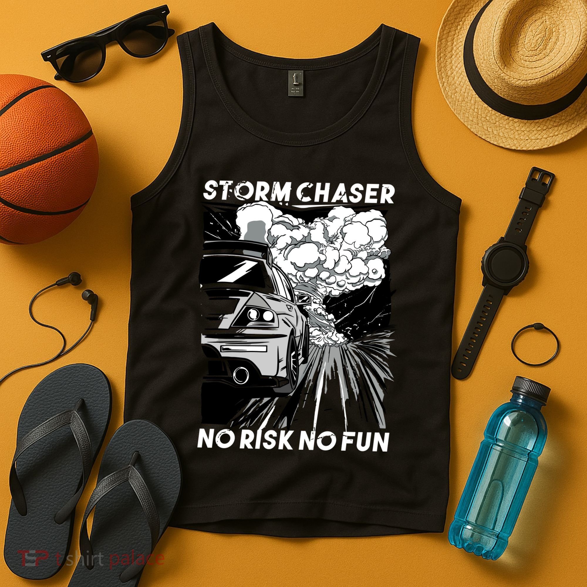 No Risk No Fun Car Racing Tank Top