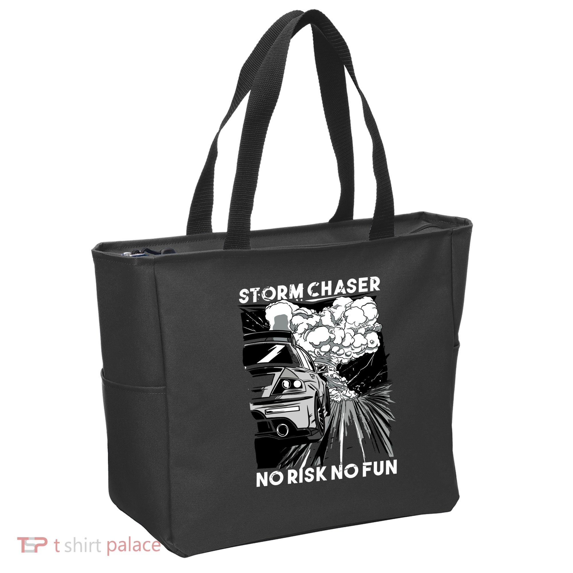 No Risk No Fun Car Racing Tote Bag