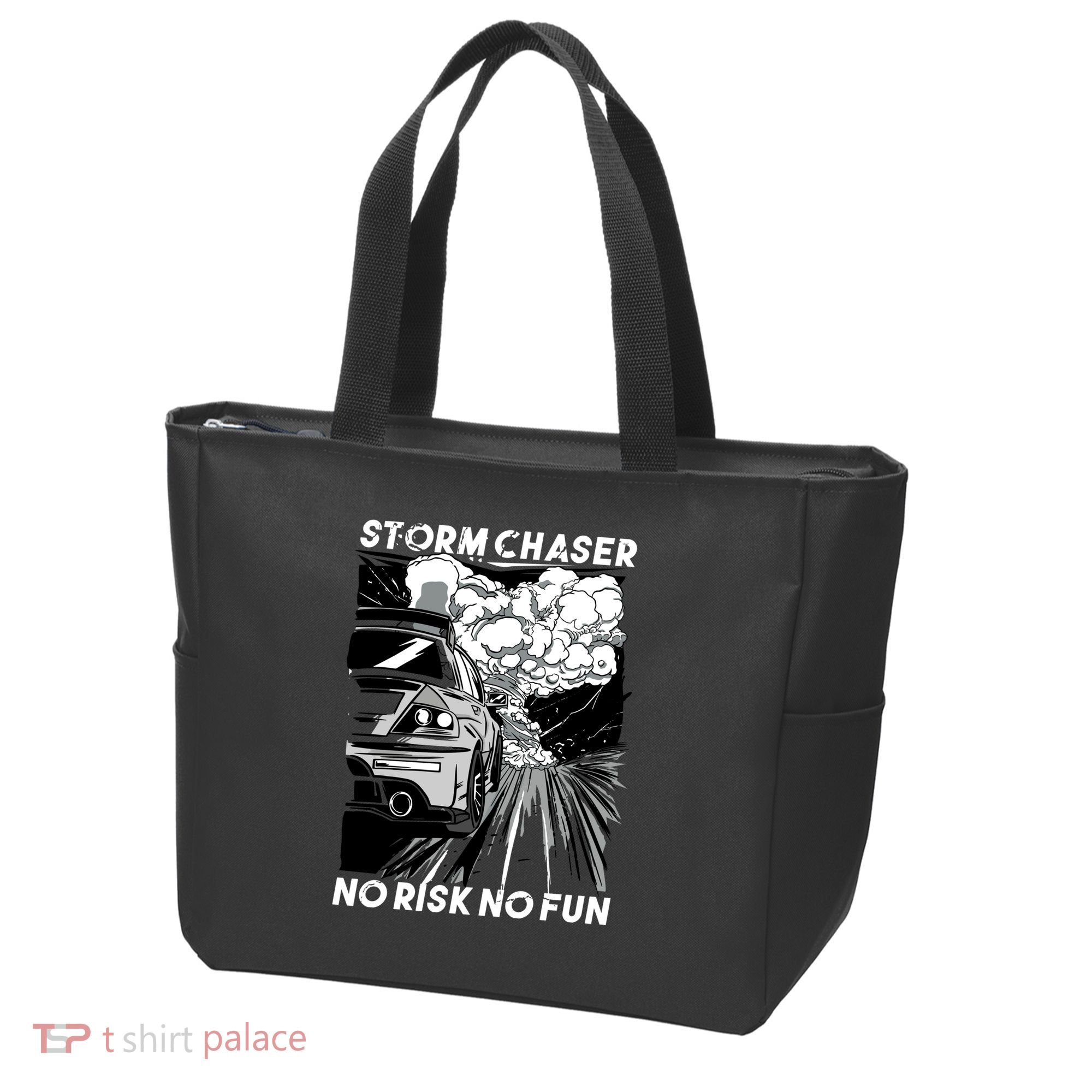 No Risk No Fun Car Racing Tote Bag