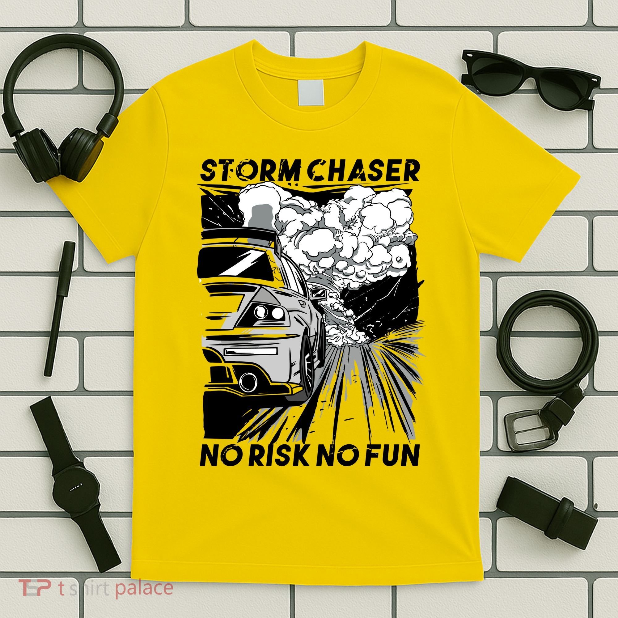 No Risk No Fun Car Racing T-Shirt