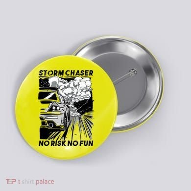 No Risk No Fun Car Racing Button
