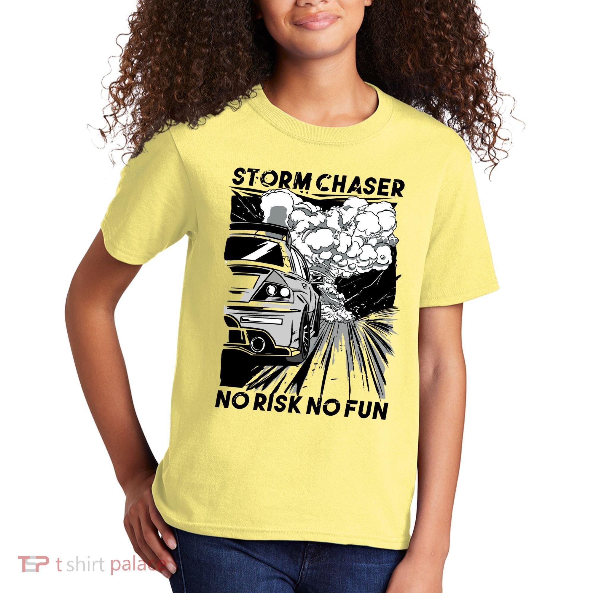 No Risk No Fun Car Racing Kids T-Shirt