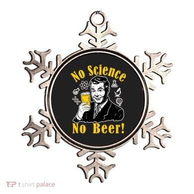 No Science No Beer - Beer Guy Science Logos Ornament