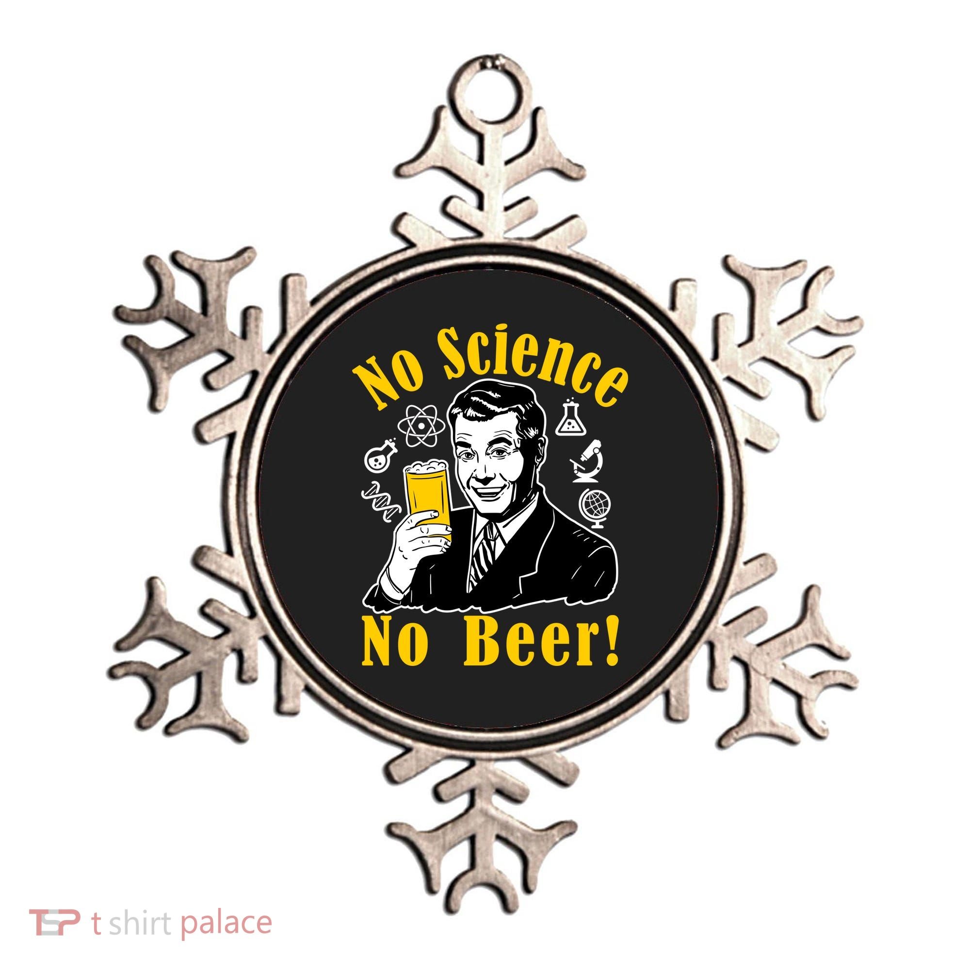 No Science No Beer - Beer Guy Science Logos Ornament