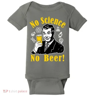 No Science No Beer - Beer Guy Science Logos Baby Bodysuit