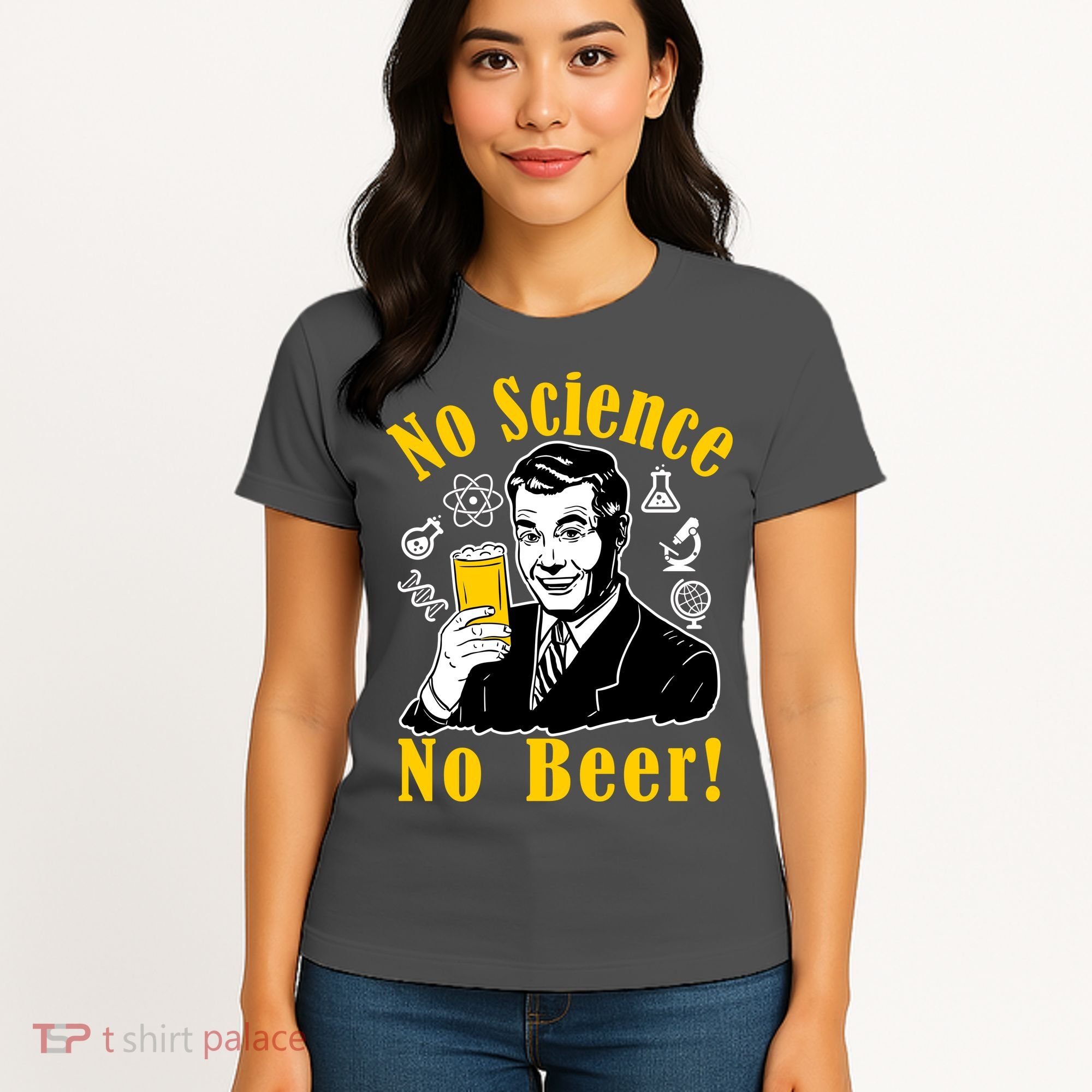 No Science No Beer - Beer Guy Science Logos Women's T-Shirt