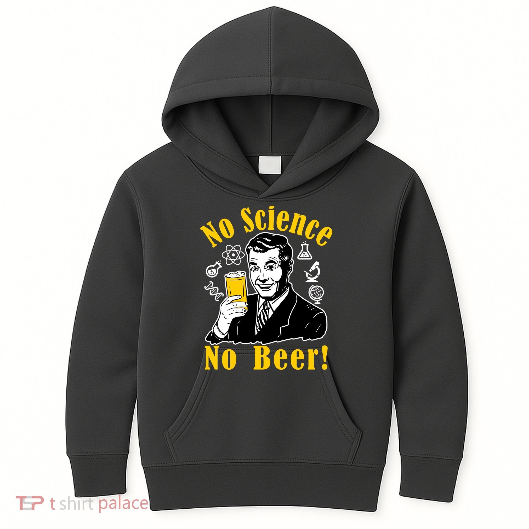 No Science No Beer - Beer Guy Science Logos Kids Hoodie