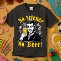 No Science No Beer - Beer Guy Science Logos Kids T-Shirt thumb 3