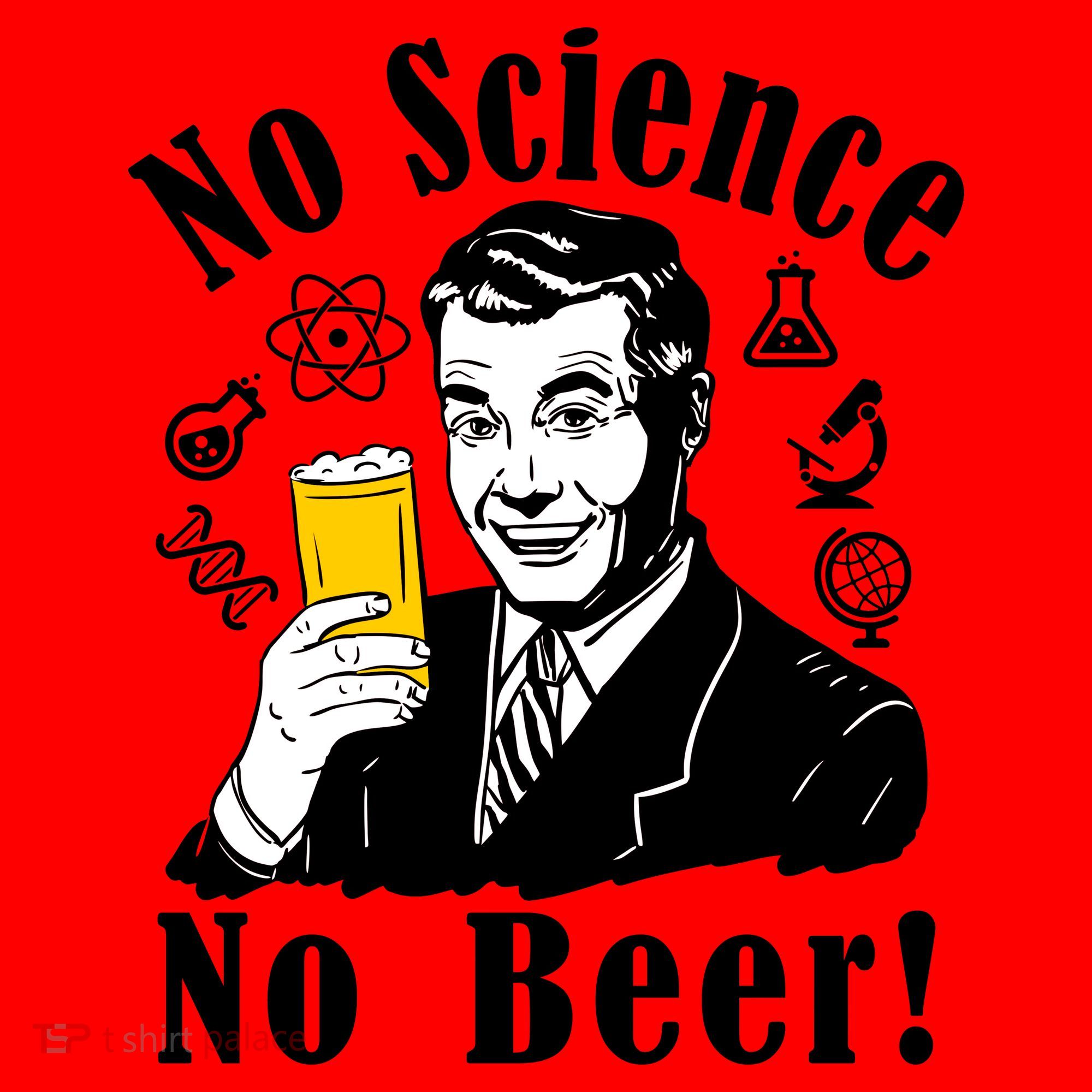 No Science No Beer - Beer Guy Science Logos Santa Hat