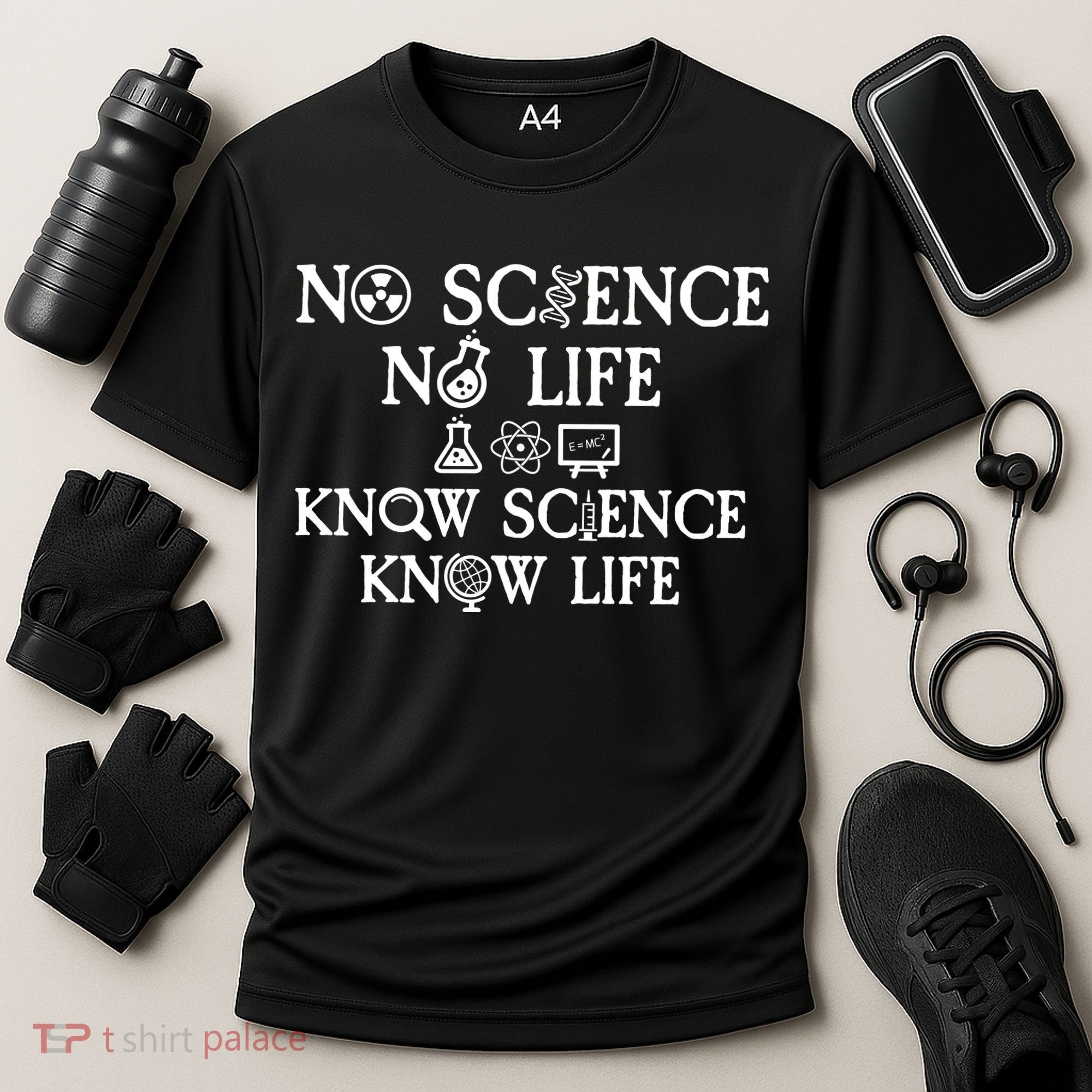 No Science No Life Know Science Know Life Cooling Performance Crew T-Shirt