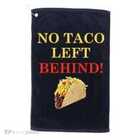 No Taco Left Behind Funny Tacos Golf Towel thumb 0