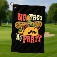 No Taco No Party Golf Towel thumb 1