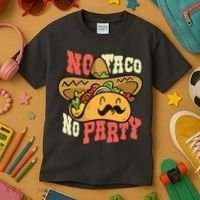 No Taco No Party Kids T-Shirt thumb 3