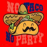 No Taco No Party Santa Hat thumb 1