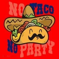 No Taco No Party Santa Hat thumb 1