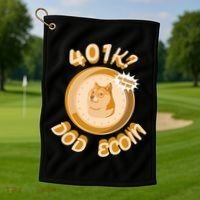 No Thanks I've Got Dogecoin Golf Towel thumb 1