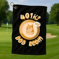 No Thanks I've Got Dogecoin Golf Towel thumb 1