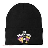 No Valentine Just Pizza And Wine Beanie thumb 0