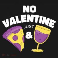 No Valentine Just Pizza And Wine Baby Bodysuit thumb 2