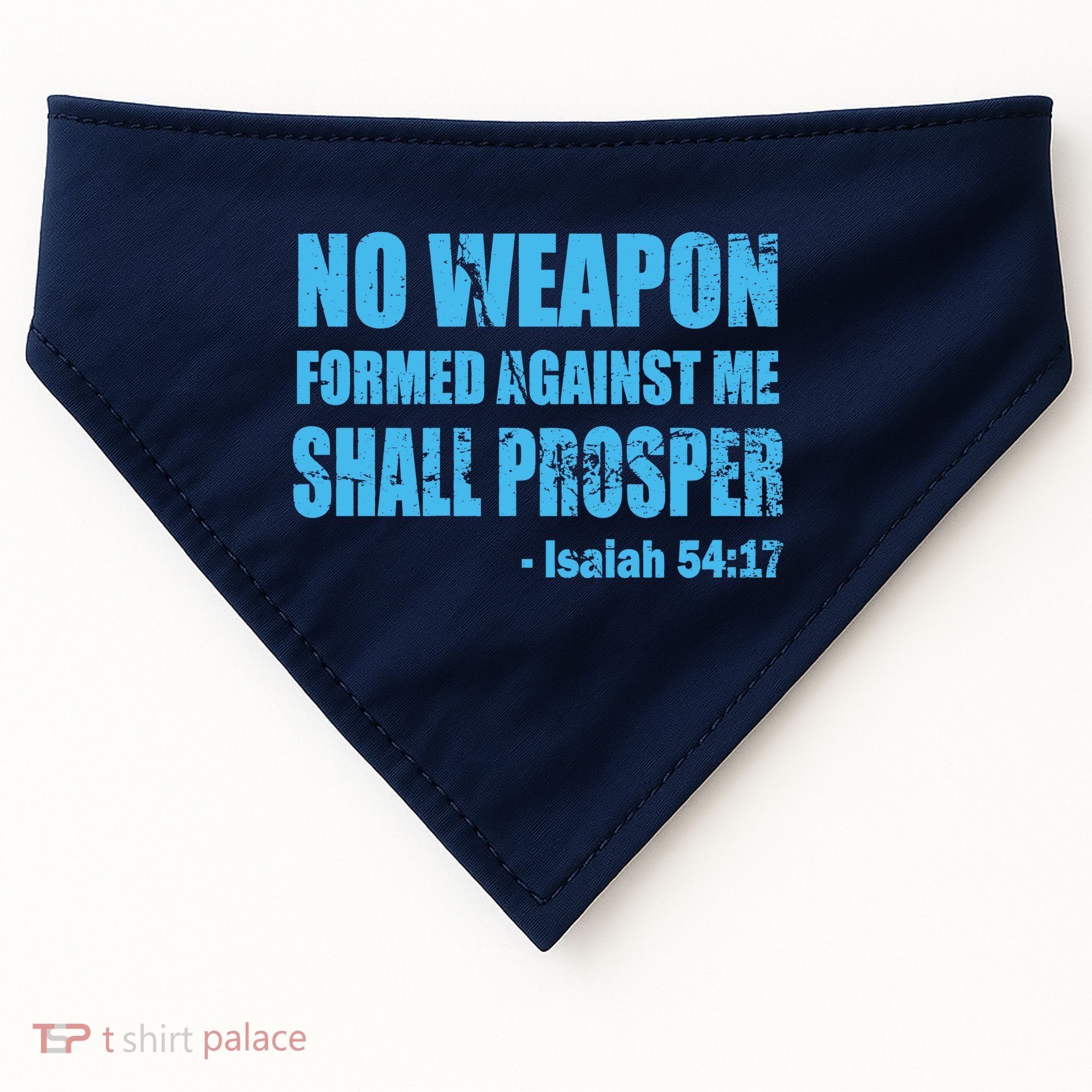 No Weapon Formed Against Me Shall Prosper Isaiah USA-Made Doggie Bandana
