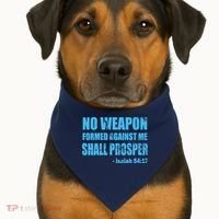 No Weapon Formed Against Me Shall Prosper Isaiah USA-Made Doggie Bandana thumb 1