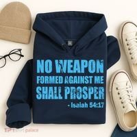 No Weapon Formed Against Me Shall Prosper Isaiah Hoodie thumb 4