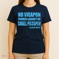 No Weapon Formed Against Me Shall Prosper Isaiah T-Shirt thumb 4