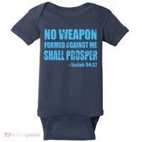 No Weapon Formed Against Me Shall Prosper Isaiah Baby Bodysuit thumb 0