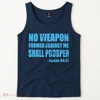 No Weapon Formed Against Me Shall Prosper Isaiah Tank Top thumb 2
