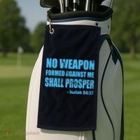 No Weapon Formed Against Me Shall Prosper Isaiah Golf Towel thumb 2