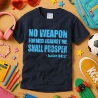 No Weapon Formed Against Me Shall Prosper Isaiah Kids T-Shirt thumb 3