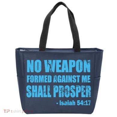 No Weapon Formed Against Me Shall Prosper Isaiah Tote Bag