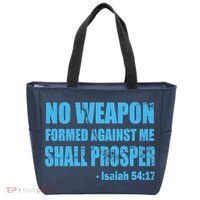 No Weapon Formed Against Me Shall Prosper Isaiah Tote Bag thumb 0